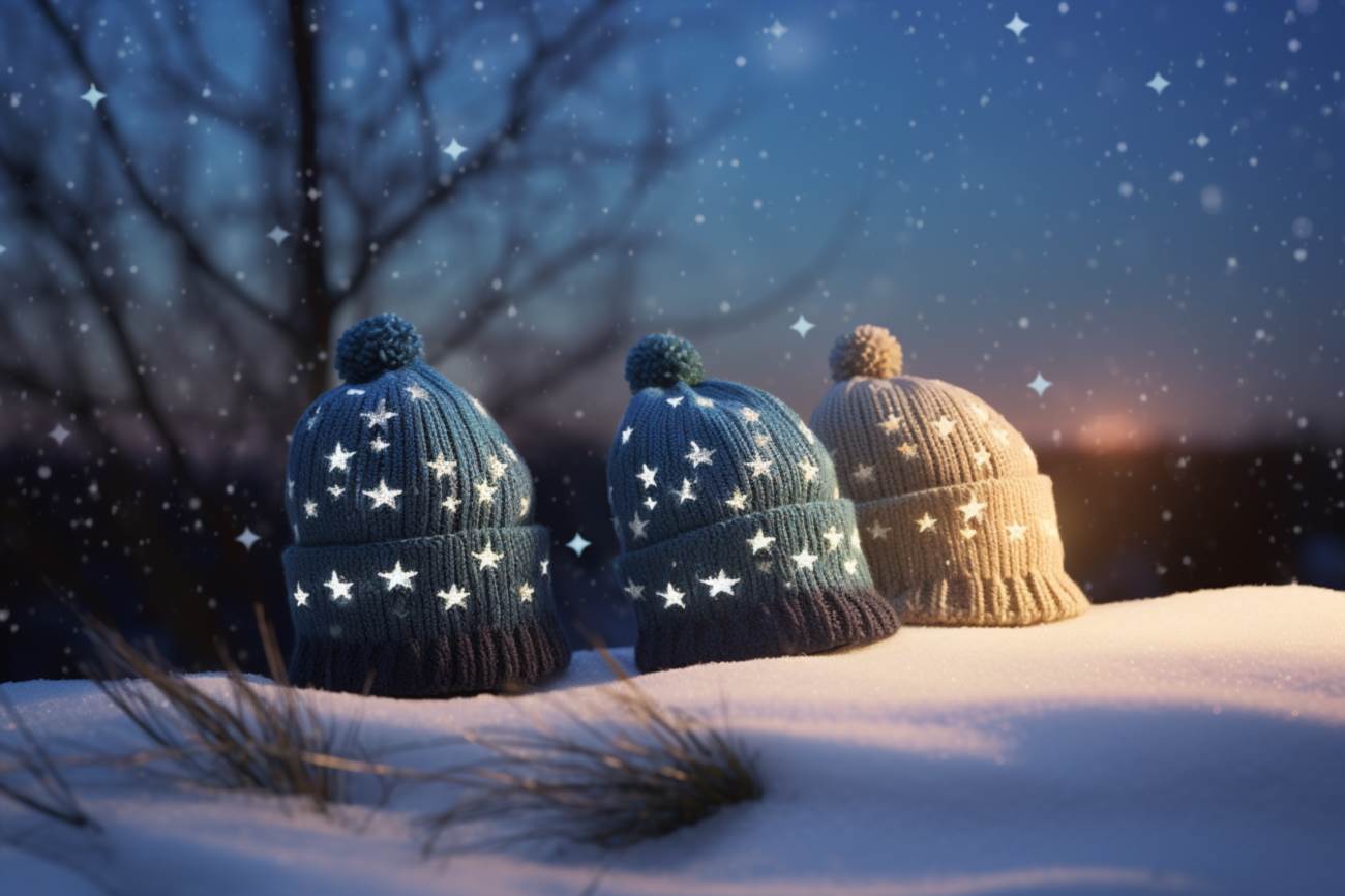 Gwiazdy w czapkach zimowych